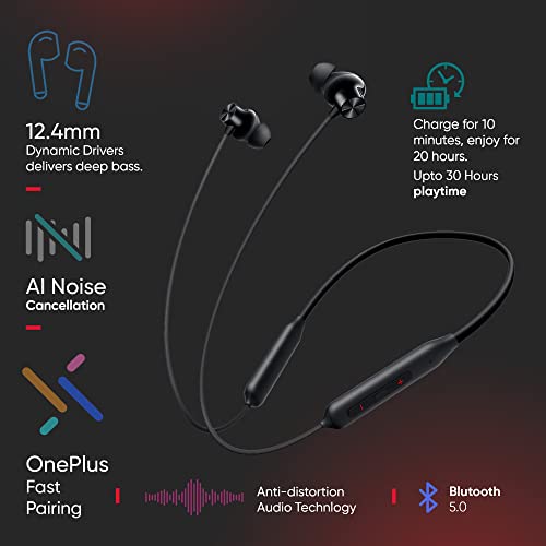 Oneplus Bullets Z2 Bluetooth Wireless in Ear Earphones with Mic