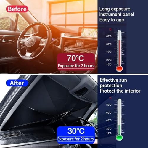 TEKCOOL Car Sunshade Windshield Cover Umbrella