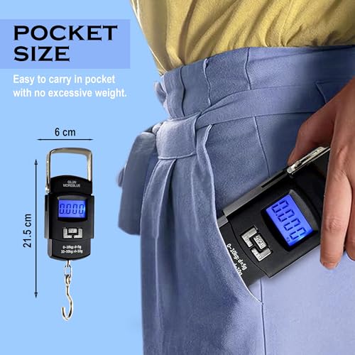 GLUN® Electronic Portable Digital LED Screen Luggage Weighing Scale