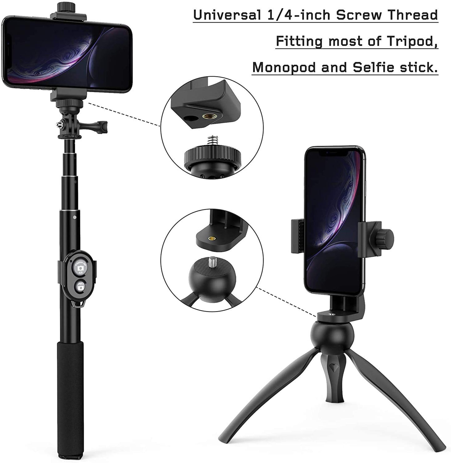 TECHONTO 360° Degree Cell Phone Holder