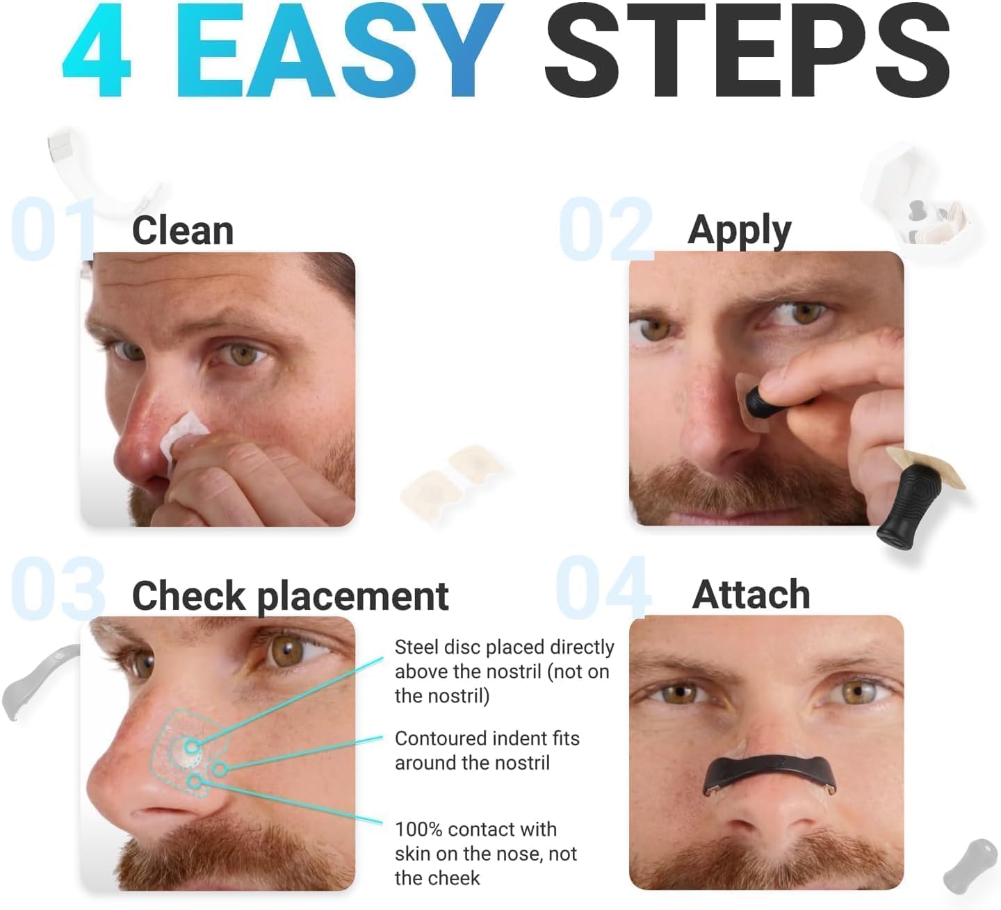 Magnetic Nasal Glue Strips | Breathing Nasal Strip