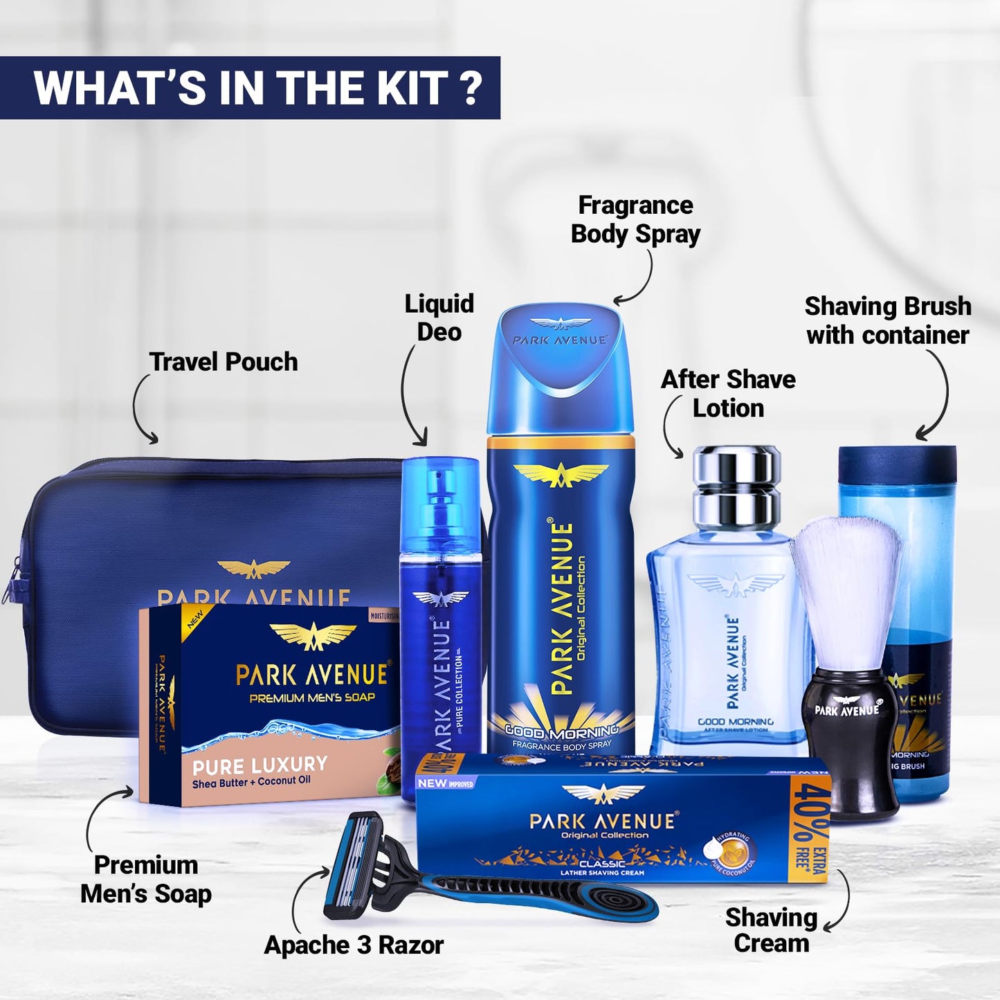 Park Avenue Luxury Grooming Collection 8 in 1 Combo Grooming Kit