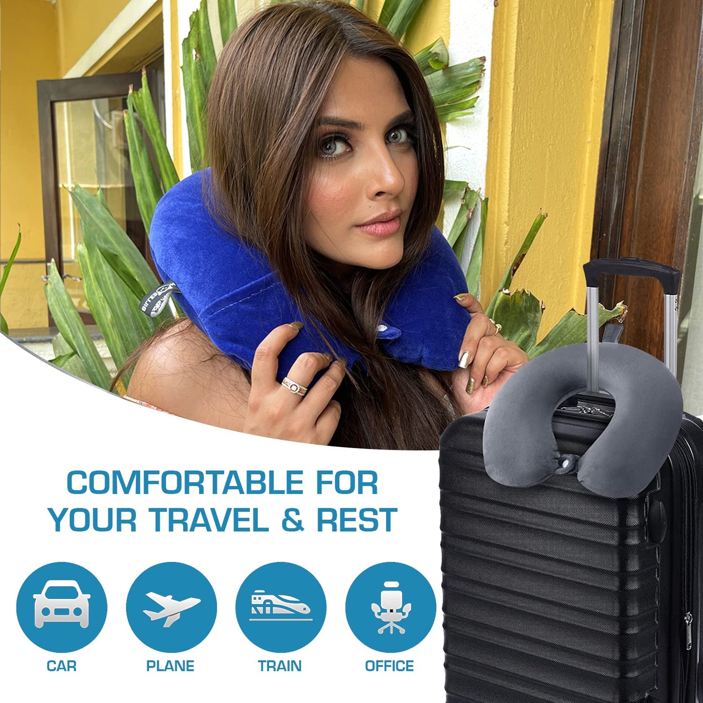 Billebon Premium Grey Neck Pillow