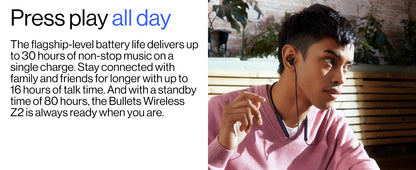 Oneplus Bullets Z2 Bluetooth Wireless in Ear Earphones with Mic