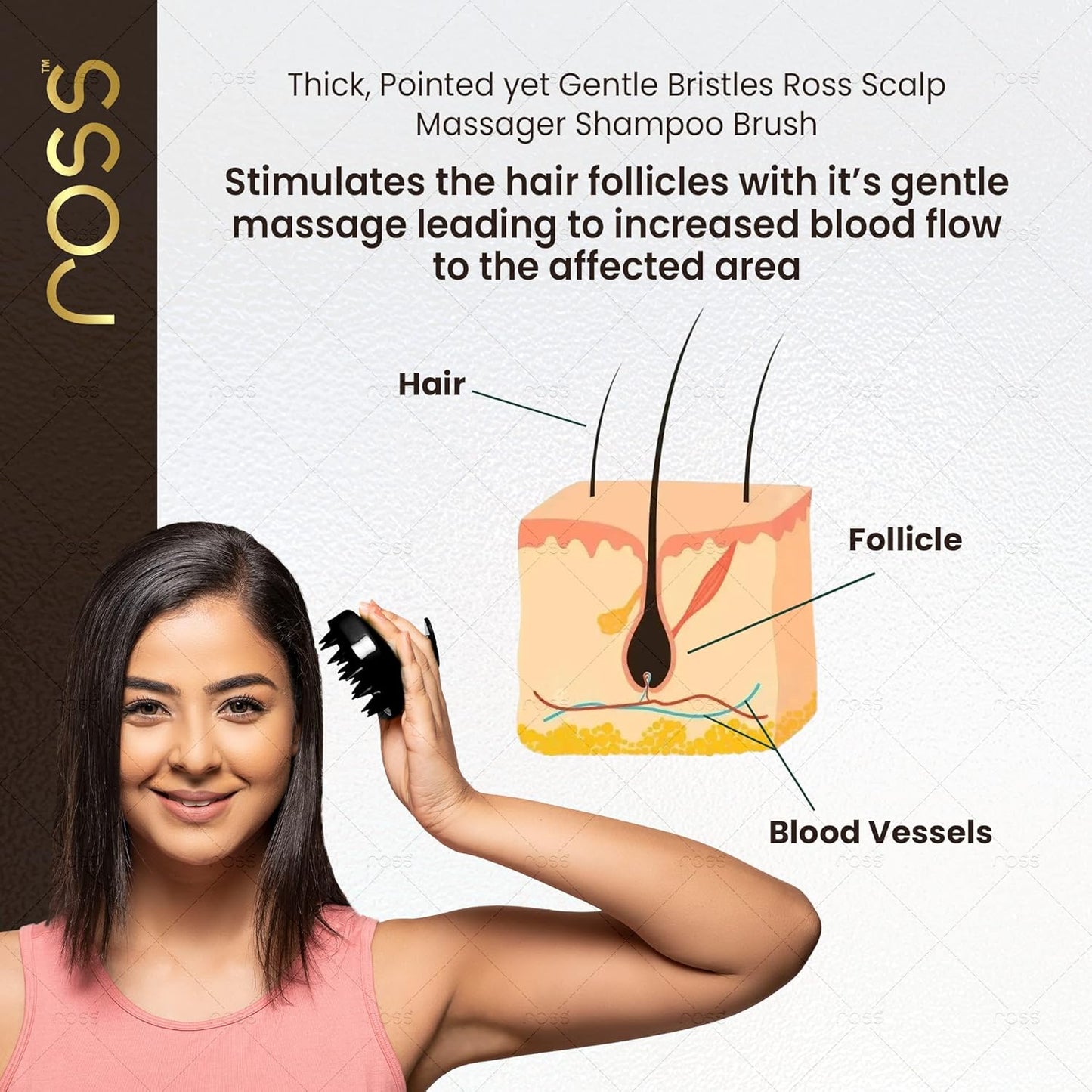 Ross Round Hair Scalp Manual Head Massager