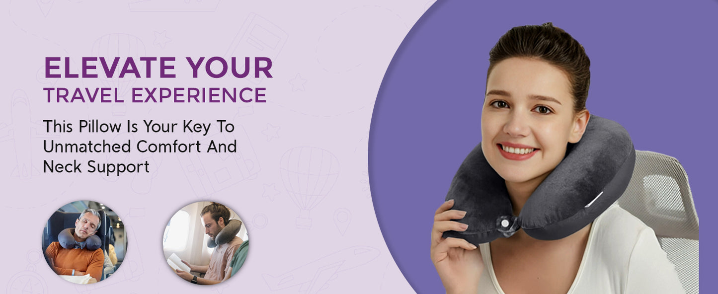 Billebon Premium Grey Neck Pillow