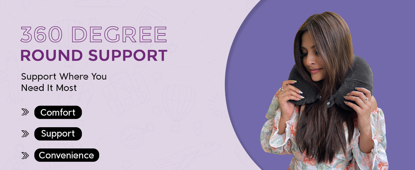 Billebon Premium Grey Neck Pillow