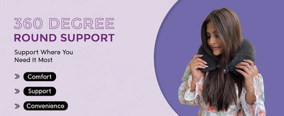 Billebon Premium Grey Neck Pillow