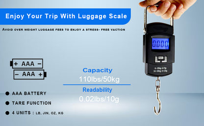 GLUN® Electronic Portable Digital LED Screen Luggage Weighing Scale