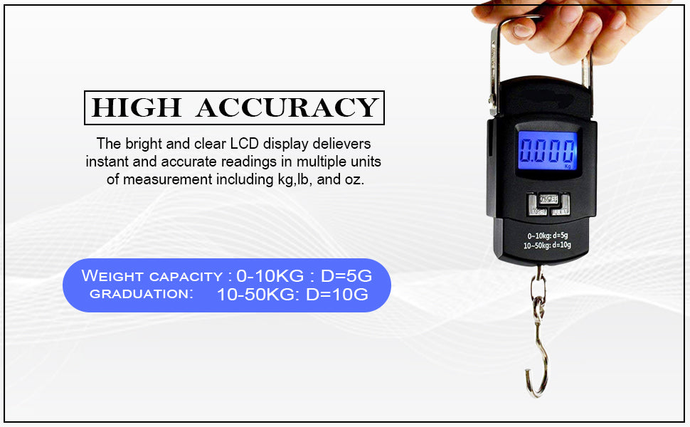GLUN® Electronic Portable Digital LED Screen Luggage Weighing Scale